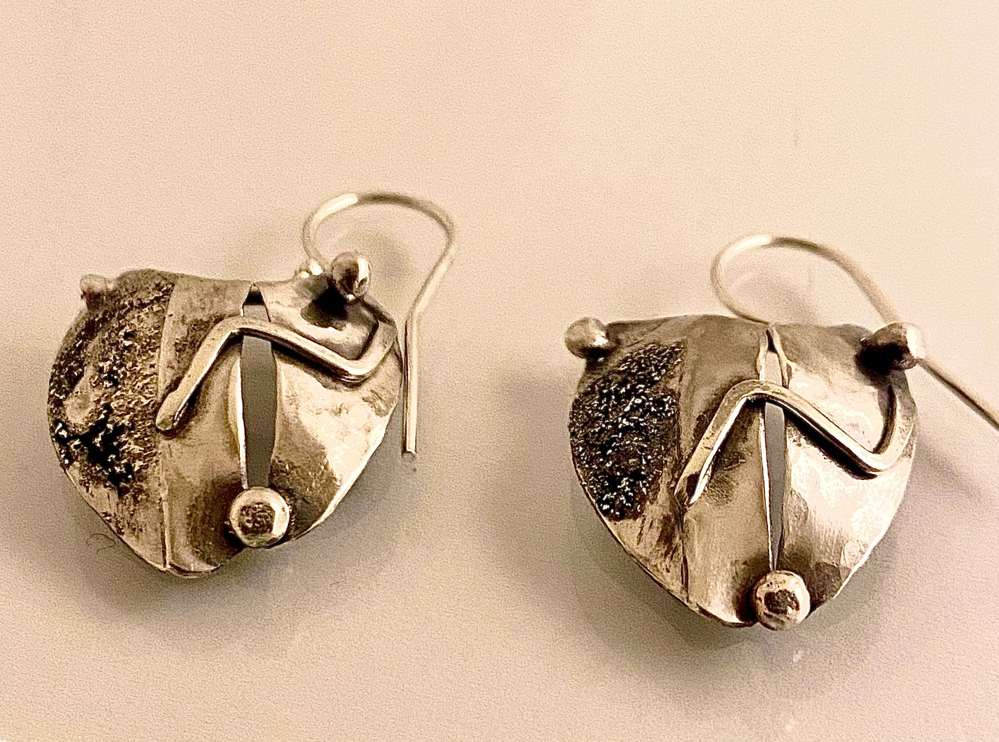 BROKENHEARTED Silver Earrings | Handmade Statement Jewelry | One-of-a-kind earrings |Hand-forged