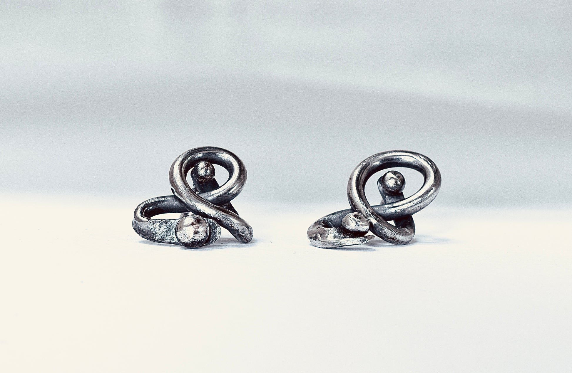 THE INTRICATED |  
Tangled Silver Stud Earrings |Intricate Handmade Sculptural Jewelry | Silver Spiral Knot Earrings | Handcrafted One-of-a Kind Statement Jewelry