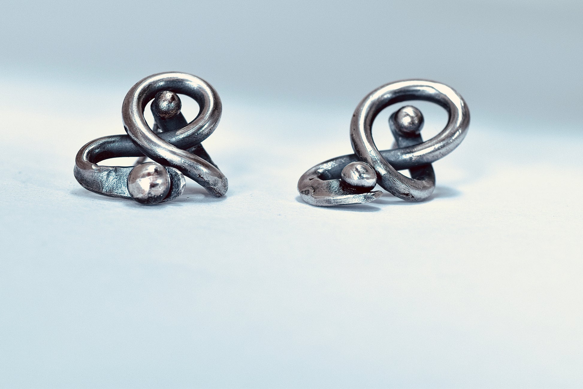 THE INTRICATED |  
Tangled Silver Stud Earrings |Intricate Handmade Sculptural Jewelry | Silver Spiral Knot Earrings | Handcrafted One-of-a Kind Statement Jewelry