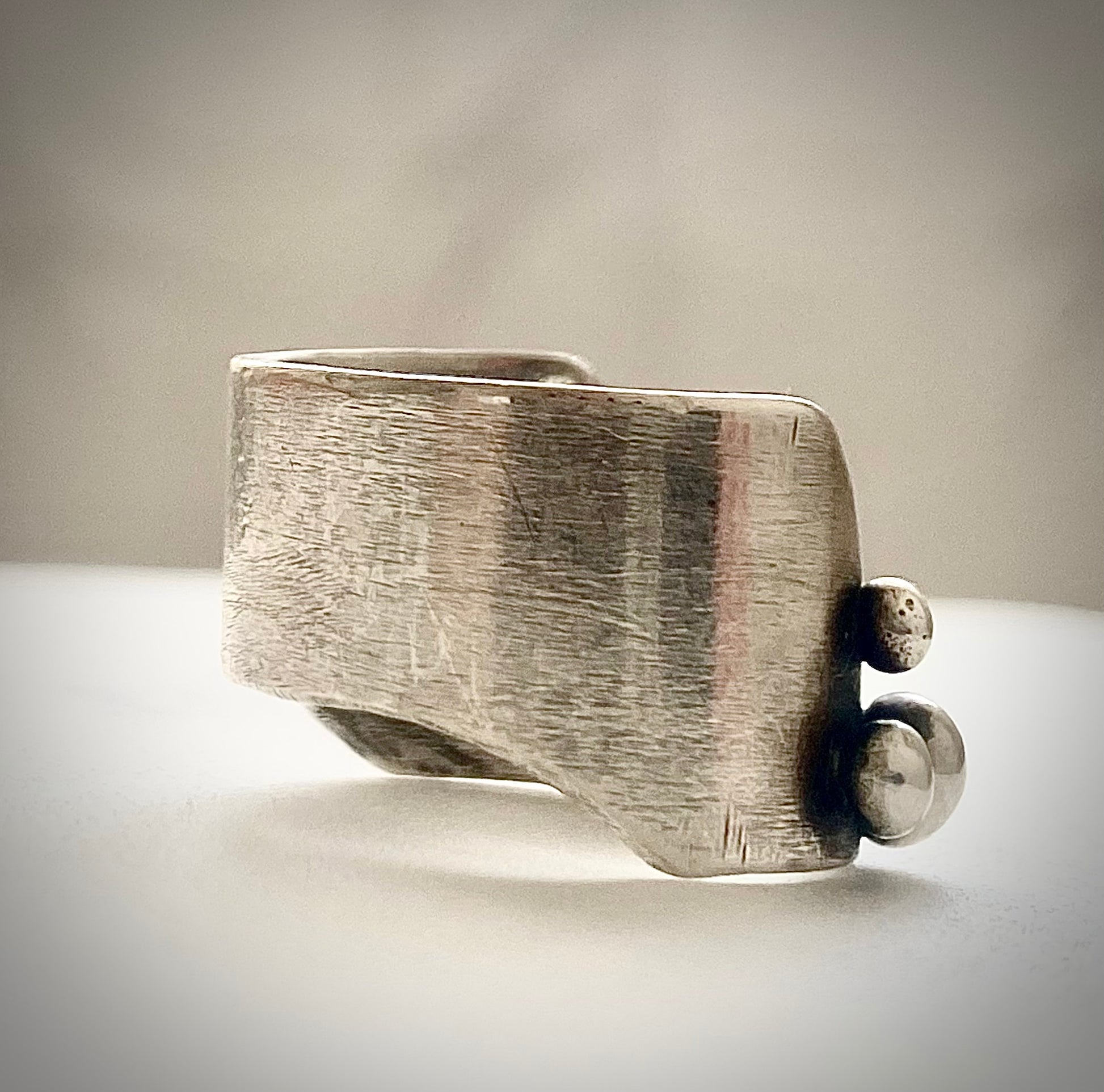 SHIFT RING – Handmade Adjustable Sterling Silver Statement Ring