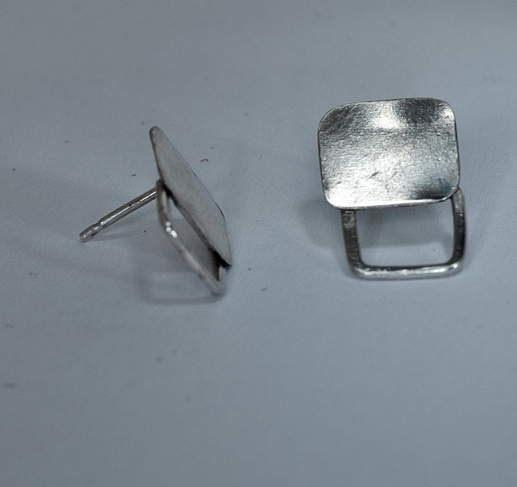 SQUARED | Sculptural Sterling Silver Earrings