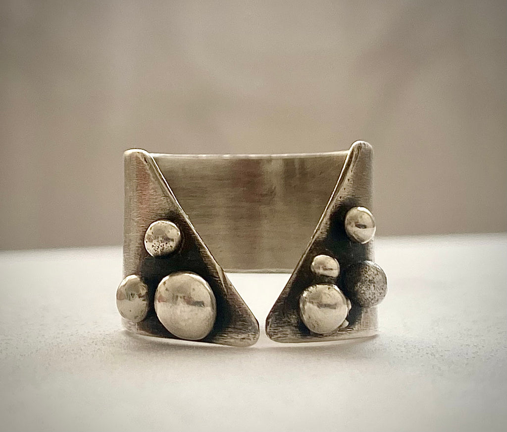 SHIFT RING – Handmade Adjustable Sterling Silver Statement Ring