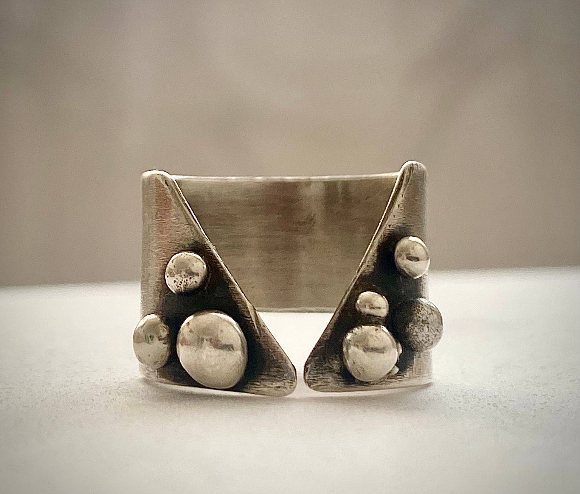 SHIFT RING – Handmade Adjustable Sterling Silver Statement Ring