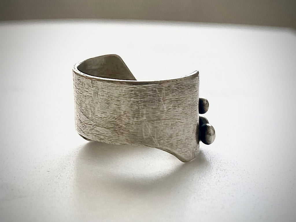 SHIFT RING – Handmade Adjustable Sterling Silver Statement Ring
