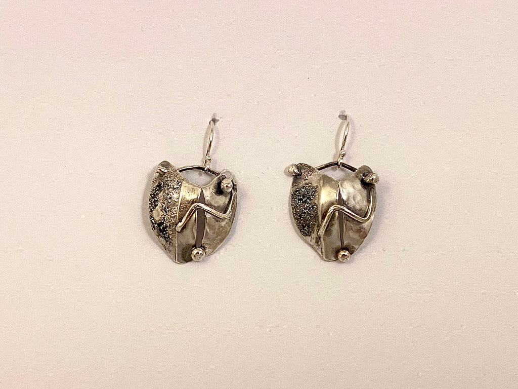 BROKENHEARTED Silver Earrings | Handmade Statement Jewelry | One-of-a-kind earrings |Hand-forged