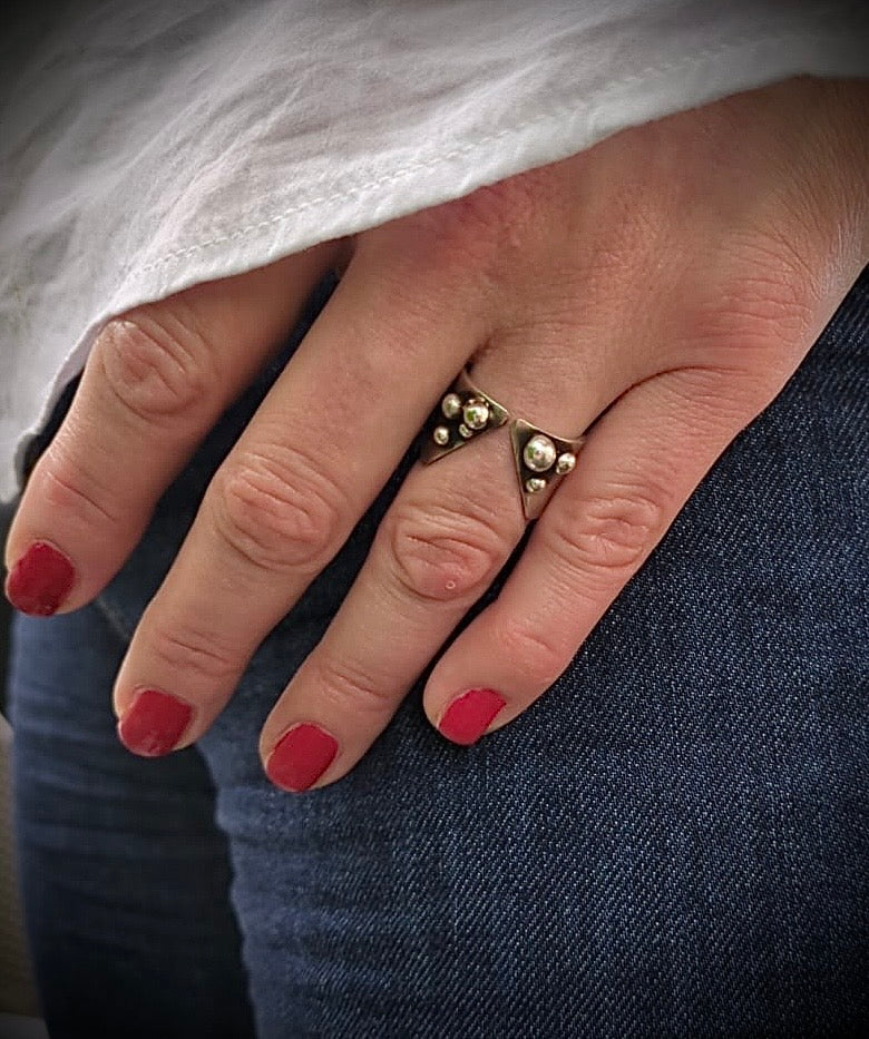 SHIFT RING – Handmade Adjustable Sterling Silver Statement Ring