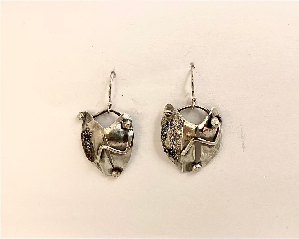 BROKENHEARTED Silver Earrings | Handmade Statement Jewelry | One-of-a-kind earrings |Hand-forged