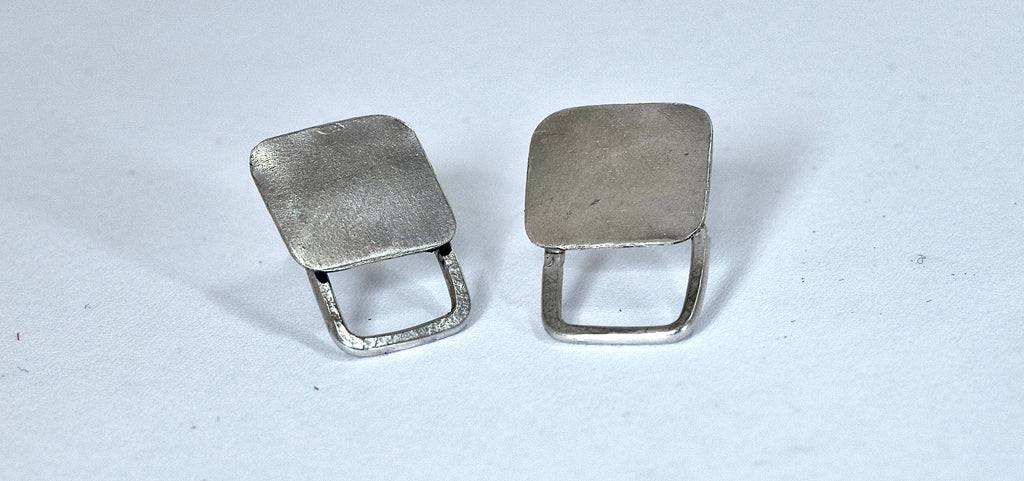 SQUARED | Sculptural Sterling Silver Earrings