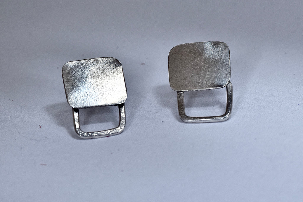 SQUARED | Sculptural Sterling Silver Earrings