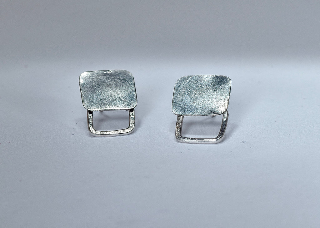 SQUARED | Sculptural Sterling Silver Earrings