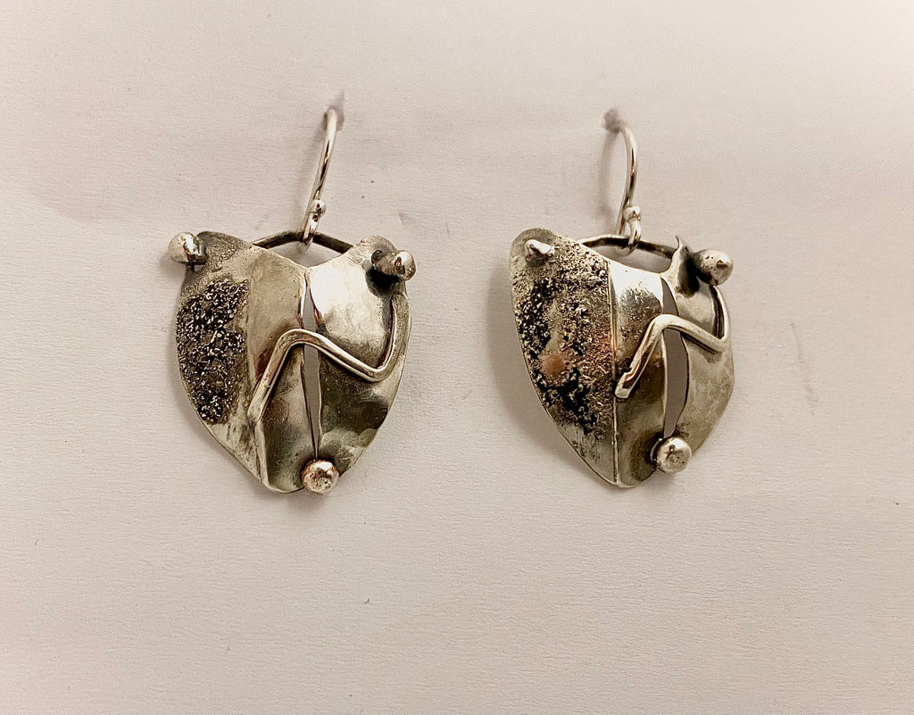BROKENHEARTED Silver Earrings | Handmade Statement Jewelry | One-of-a-kind earrings |Hand-forged