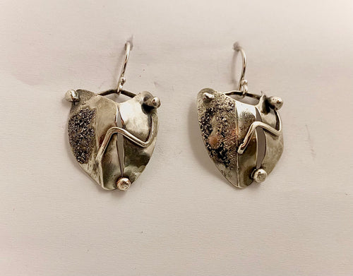 BROKENHEARTED Silver Earrings | Handmade Statement Jewelry | One-of-a-kind earrings |Hand-forged