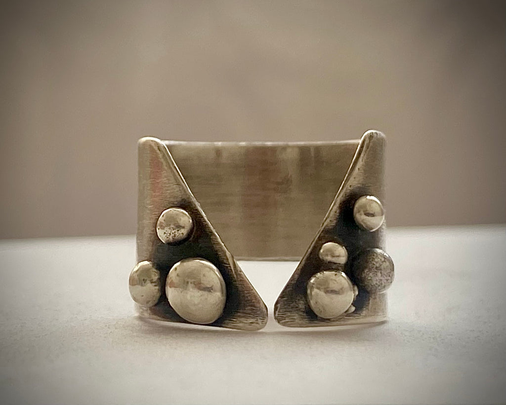 SHIFT RING – Handmade Adjustable Sterling Silver Statement Ring