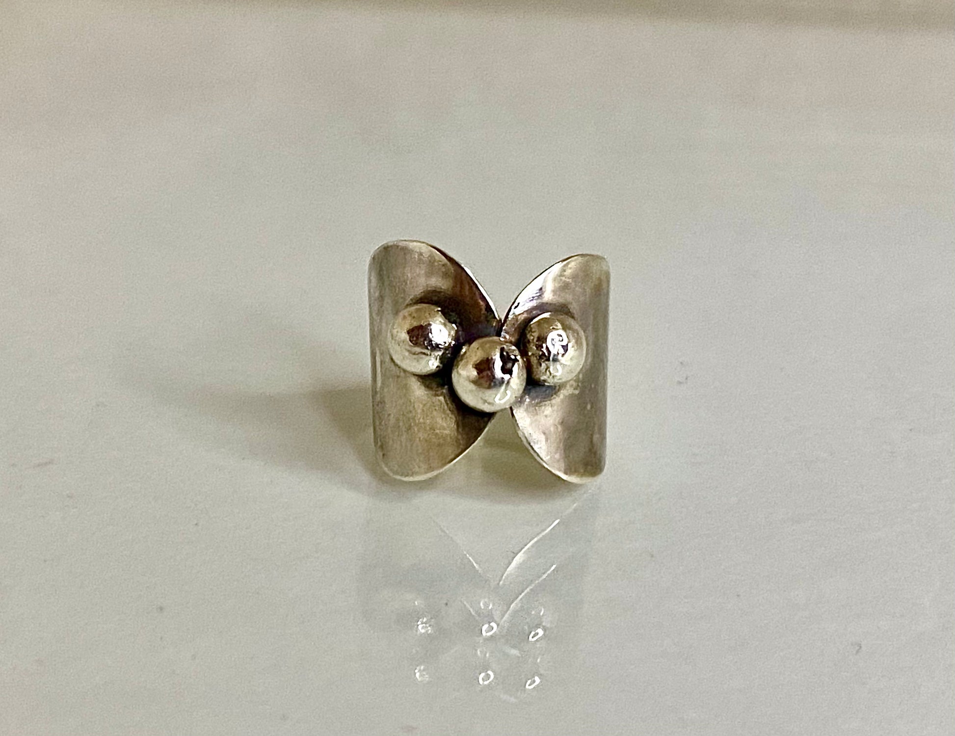 Silver Orbit Ring | Sculptural Handmade Silver Statement Ring