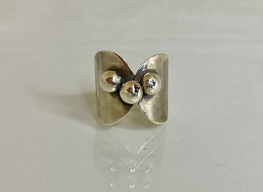 Silver Orbit Ring | Sculptural Handmade Silver Statement Ring