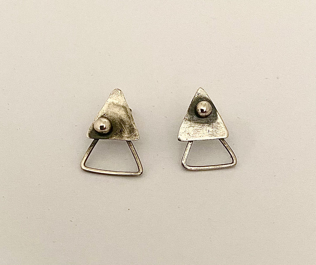 TRIUM | Handmade Sterling Silver Stud Earrings