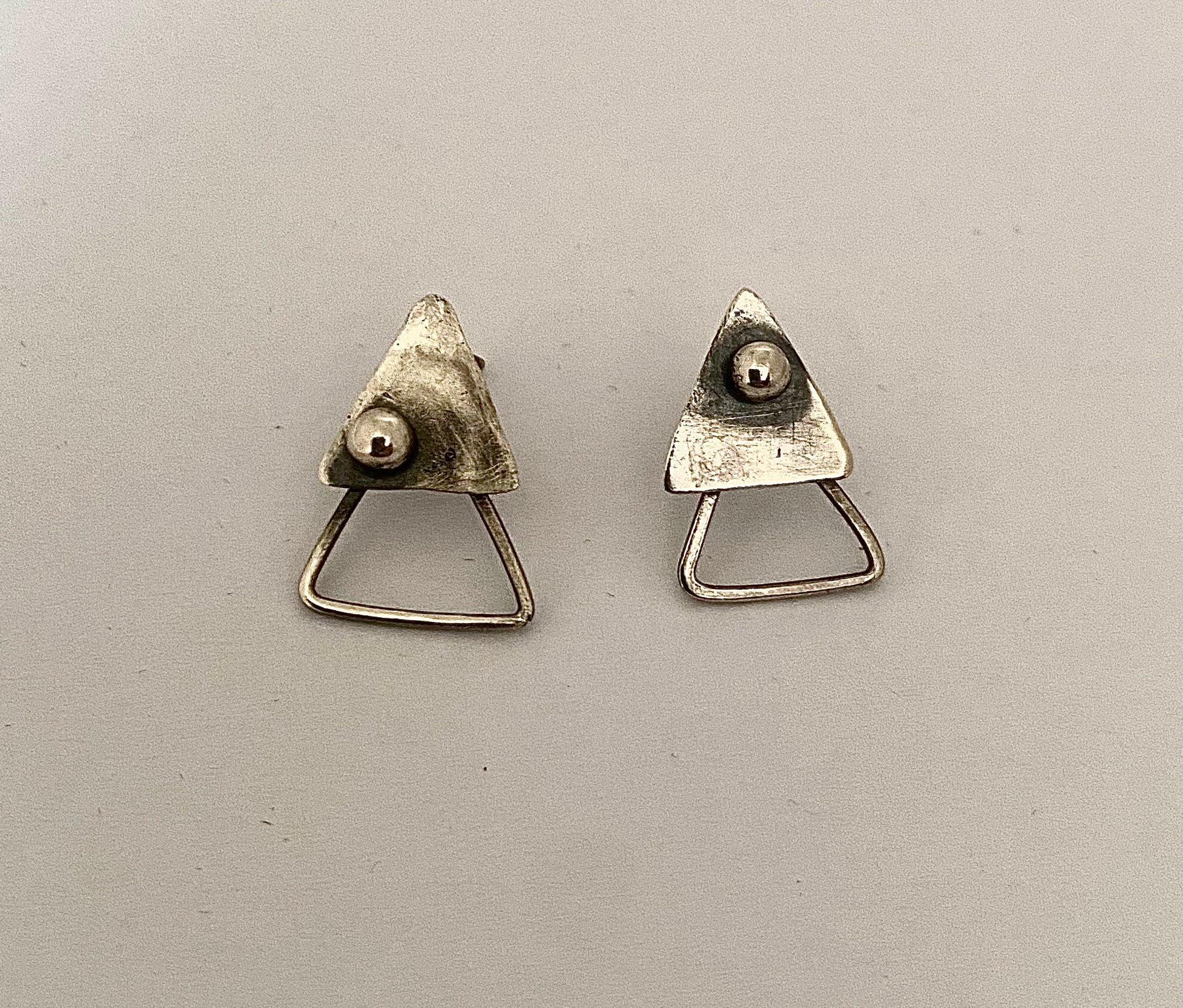 TRIUM handmade silver stud earrings