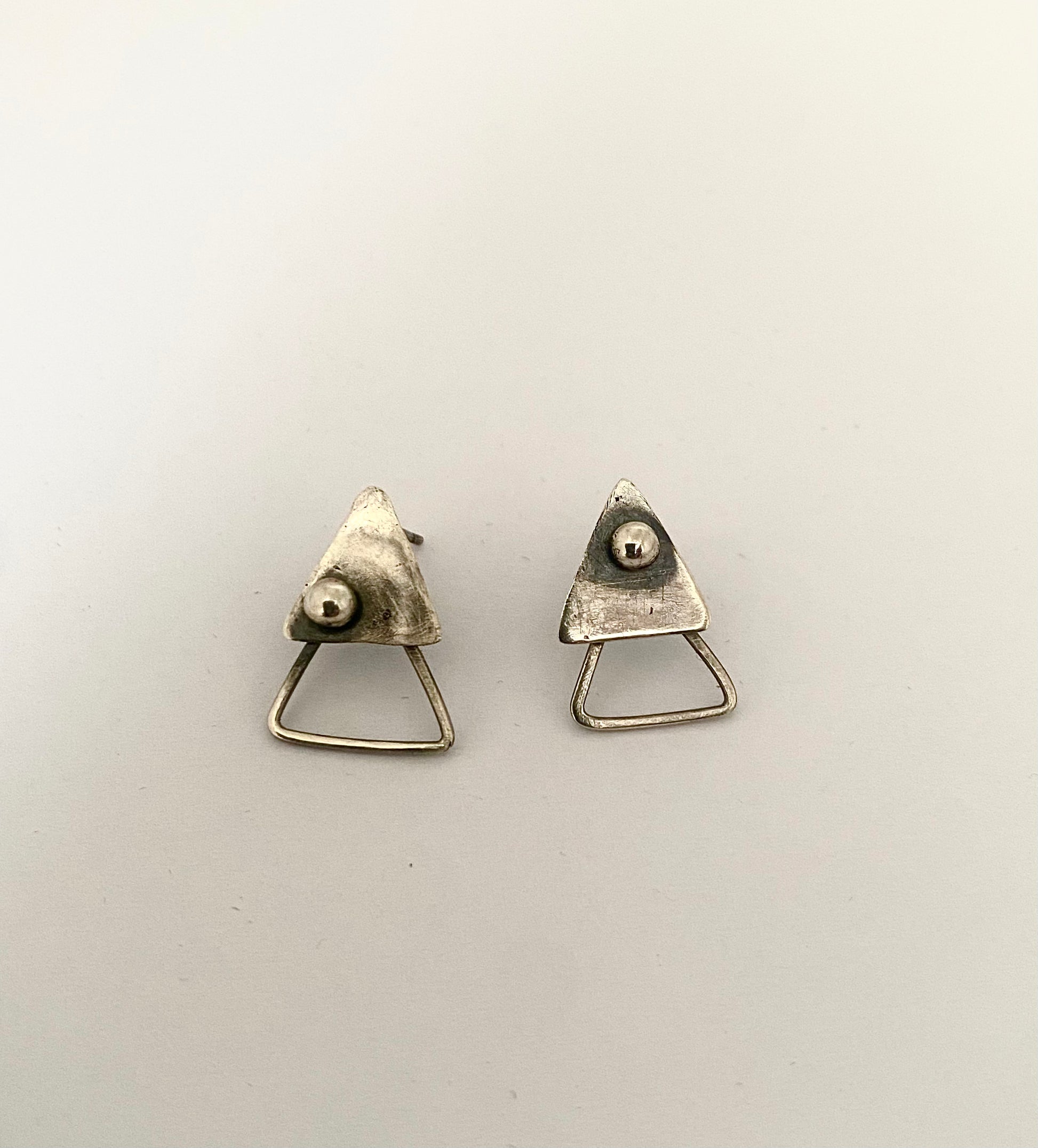 TRIUM handmade silver stud earrings
