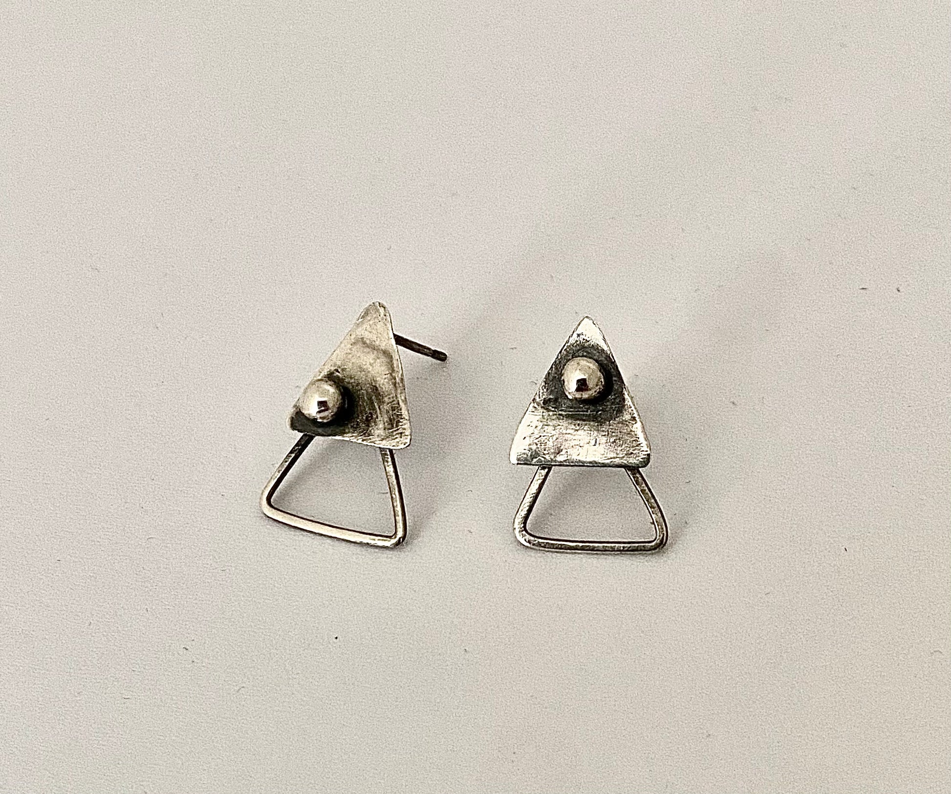TRIUM handmade silver stud earrings