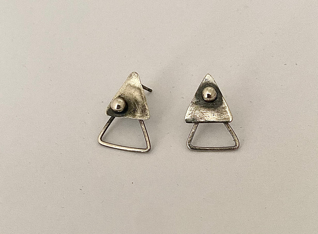 TRIUM | Handmade Sterling Silver Stud Earrings