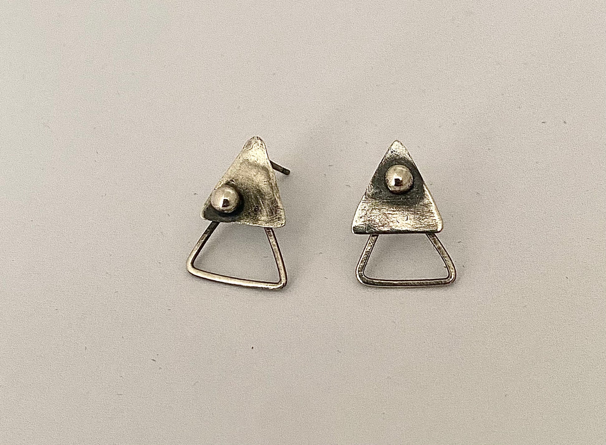 TRIUM handmade silver stud earrings