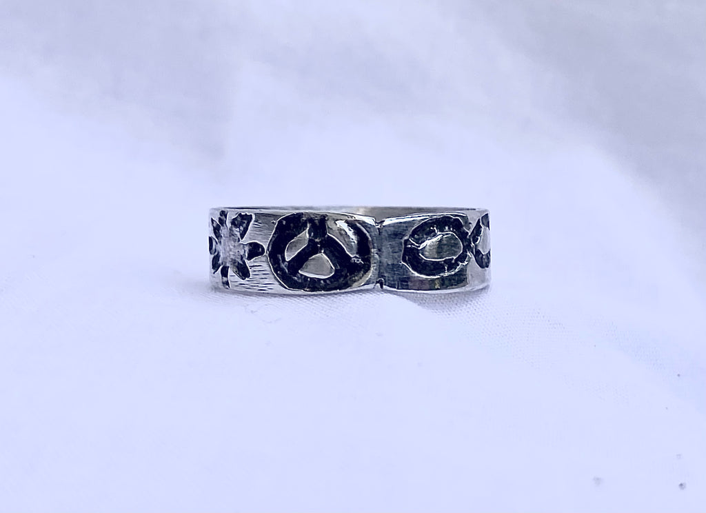LOVE! Ring | Acid-Etched Sterling Silver Men's Ring
