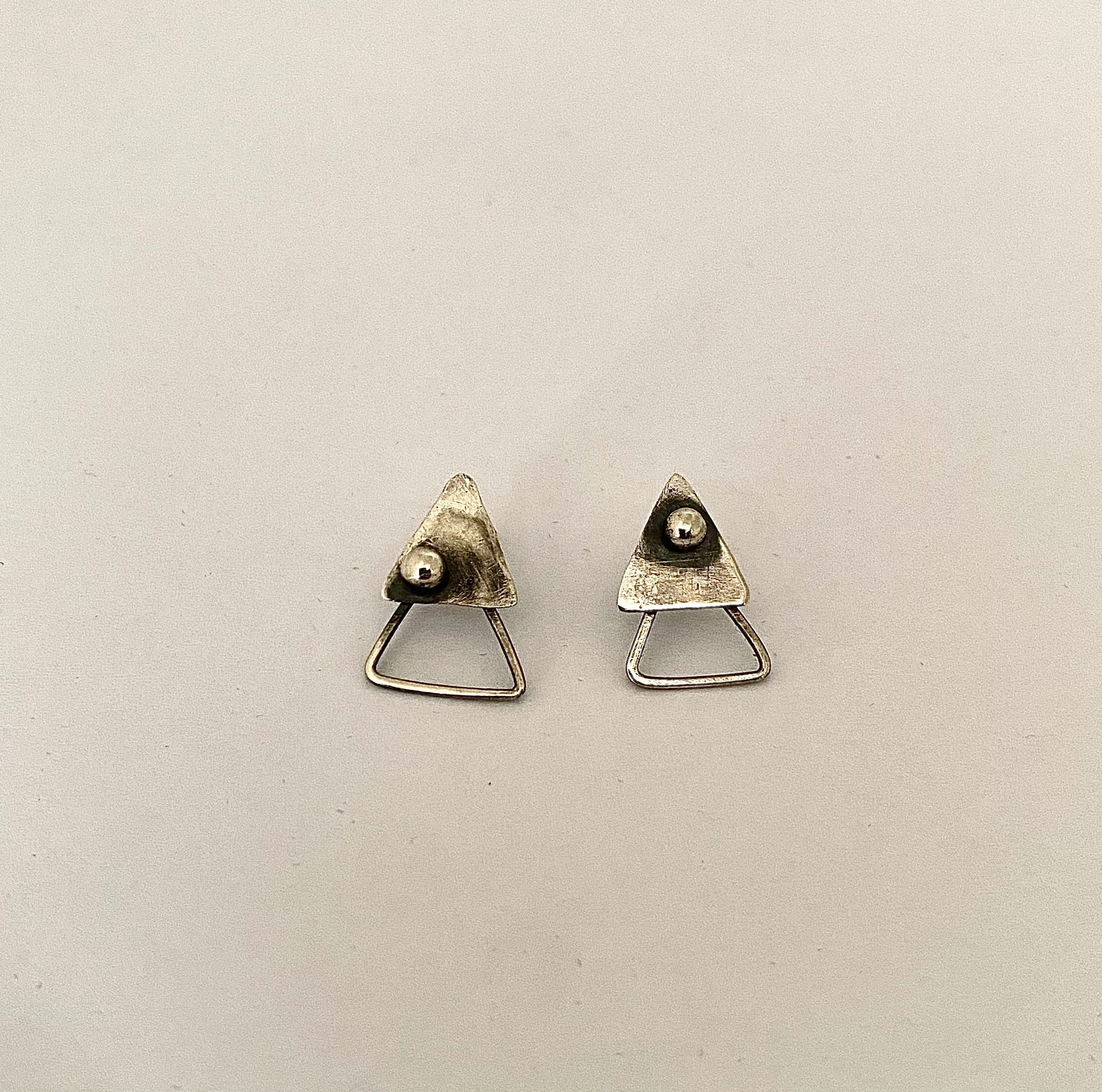 TRIUM handmade silver stud earrings